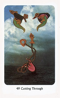 タロットカード　シークレット・ダキニ・オラクル　４９　カッティングスルー